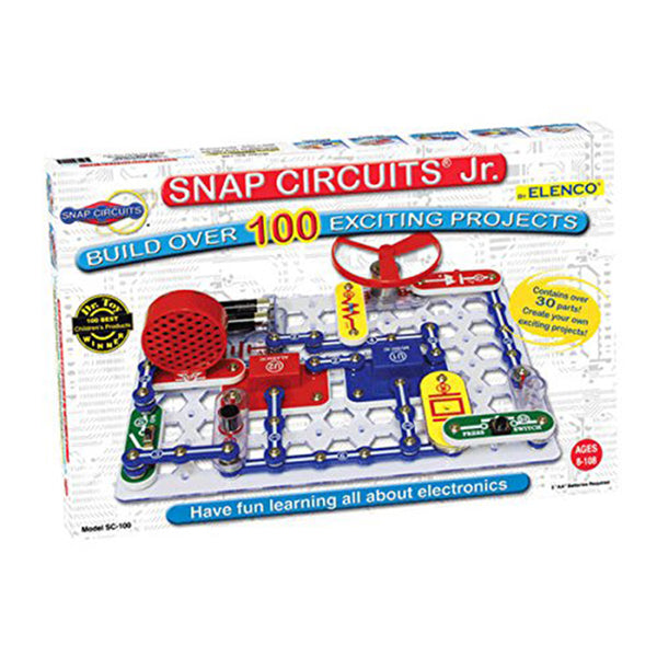 Elenco Electronic Snap Circuits Jr. with 30 different and clearly identified electronic components