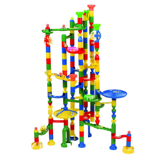 Edushape Marbulous Marble Run Contains 202 Pieces and 50 Marbles (Total 252 Pc Set) Sturdy Setup with Clear Step-by-step Illustrated Instructions