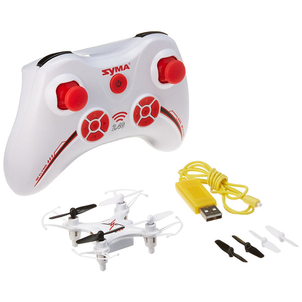 Syma X12S Nano 6-Axis Gyro 4CH RC Quadcopter with Protection Guard, Color White