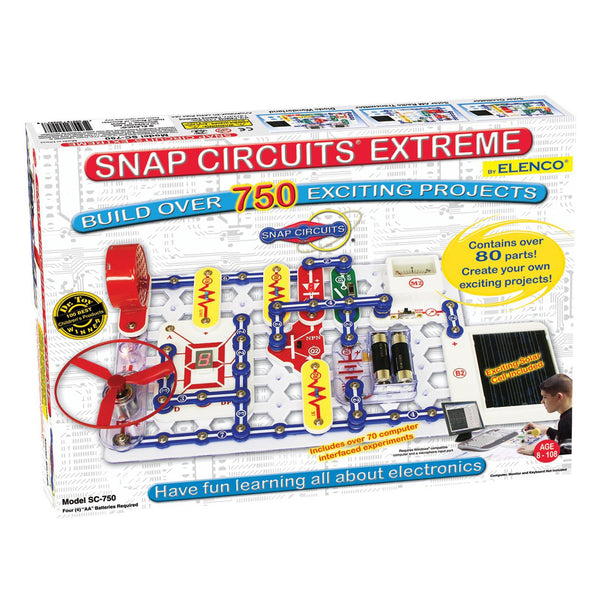Snap Circuits Extreme SC-750 Electronics Discovery Kit, Standard Packing