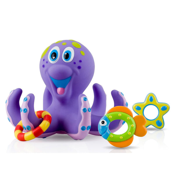 Nuby Octopus Hoopla Bathtime Fun Toys, Purple