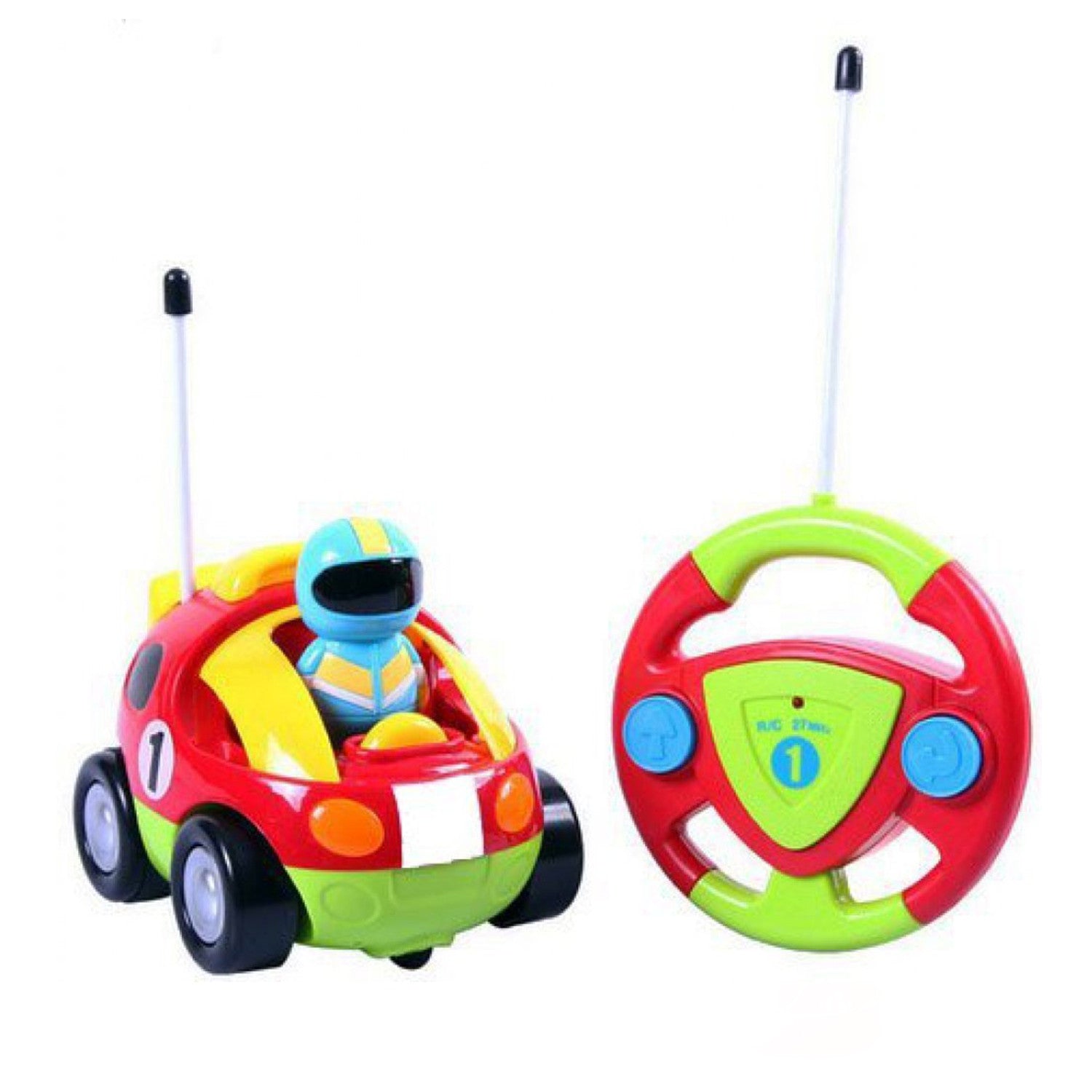 Cartoon R/C Race Car Radio Control Toy for Toddlers by Liberty Imports (ENGLISH Packaging)