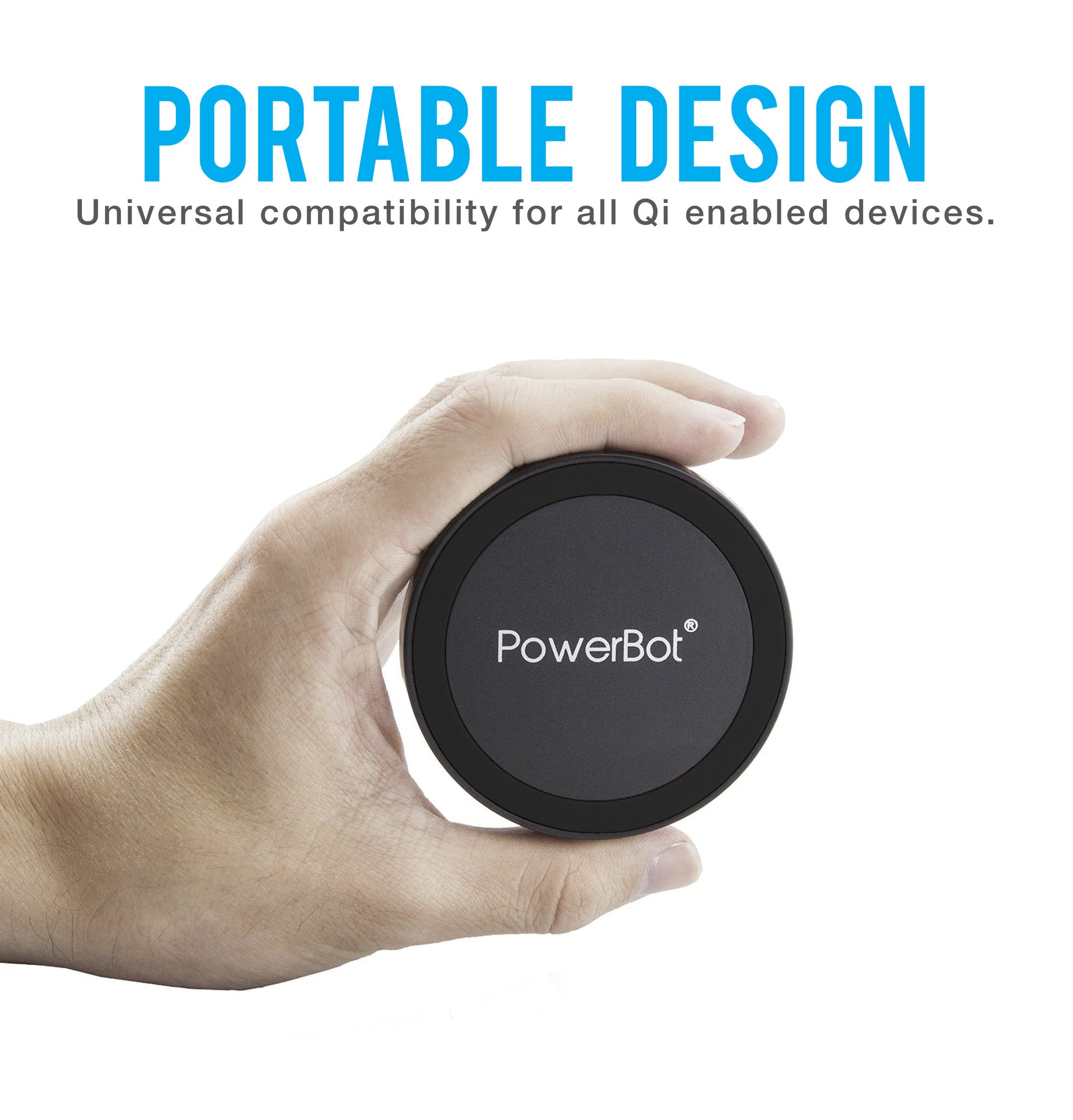 PowerBot® PB1020 Qi Charger Wireless Charge Qi-Enabled Inductive Charging Pad w/ Compliant Standard Smart LED for Samsung Galaxy Note, HTC, Nexus, Motorola Smart Watch, Smartphones, Tablets and More!